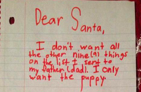 The Greatest Letter to Santa Ever