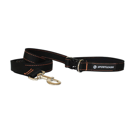 Hands Free Black w/ Neon Orange Leash