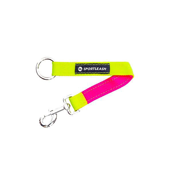 Neon Yellow Neon Pink Dog Leash Extender Sportleash