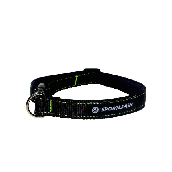 Black Neon Green Neoprene Dog Collar
