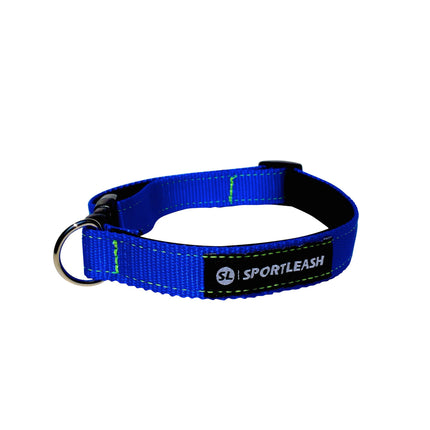 Blue Neon Yellow Neoprene Dog Collar