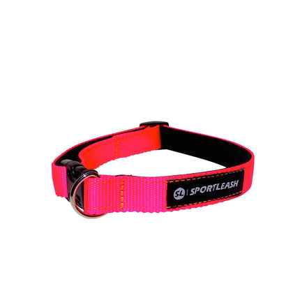 Neon Pink Neon Orange Neoprene Dog Collar