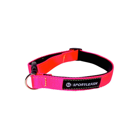 Neon Pink Neon Yellow Neoprene Dog Collar