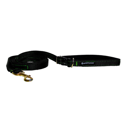 Small Hands Free Black w/ Neon Green Leash