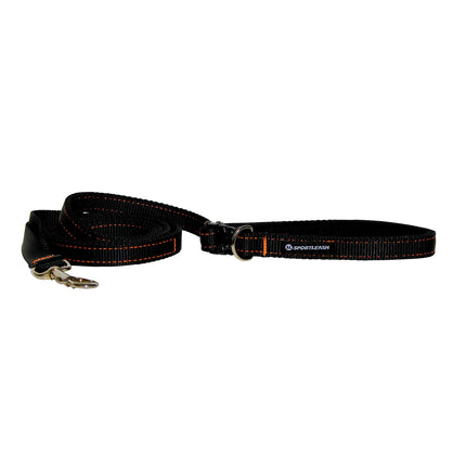 Small Hands Free Black w/ Neon Orange Leash