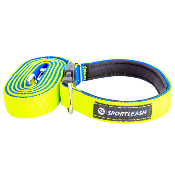 Neon Yellow Royal Blue Dog Leash Sportleash
