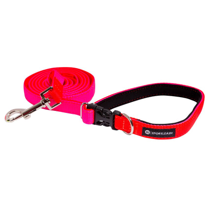 Neon Orange Neon Pink Dog Leash Sportleash