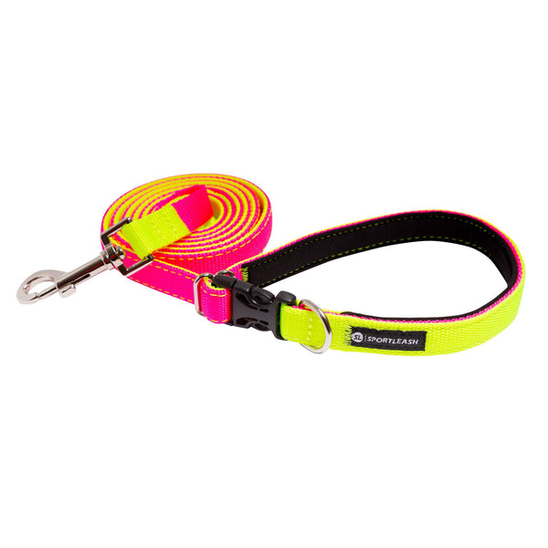 Neon Yellow Neon Pink Dog Leash Sportleash