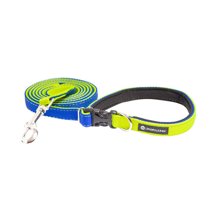 Neon Yellow Royal Blue Dog Leash Sportleash
