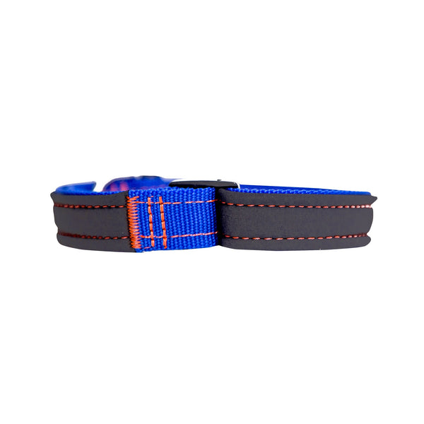 Royal Blue Neon Orange Neoprene Dog Collar