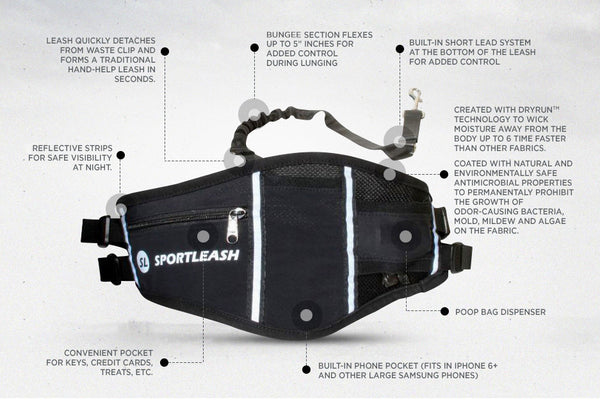 Waist SportPack Running Pack With Leash Product Features